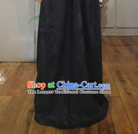 Chinese Drama Cosplay Assassin Apparels Ming Dynasty Knight Garment Costumes Ancient Swordsman Black Hanfu Clothing
