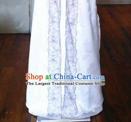 Chinese Ming Dynasty Swordsman Garment Costumes Ancient Noble Childe Hanfu Clothing Drama Cosplay Prince White Apparels