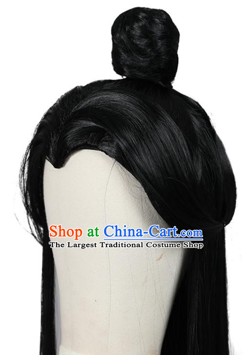 Chinese Cosplay Wigs Ancient Swordsman Wigs Ming Dynasty Young Male Toupee Hairpieces