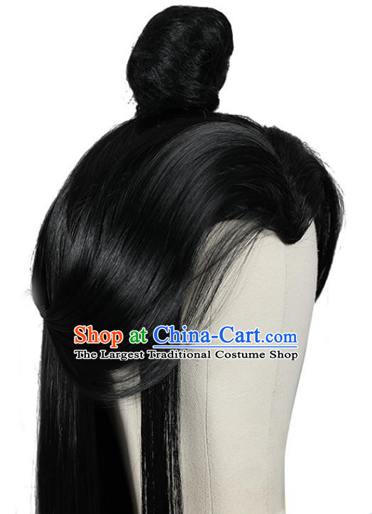 Chinese Cosplay Wigs Ancient Swordsman Wigs Ming Dynasty Young Male Toupee Hairpieces