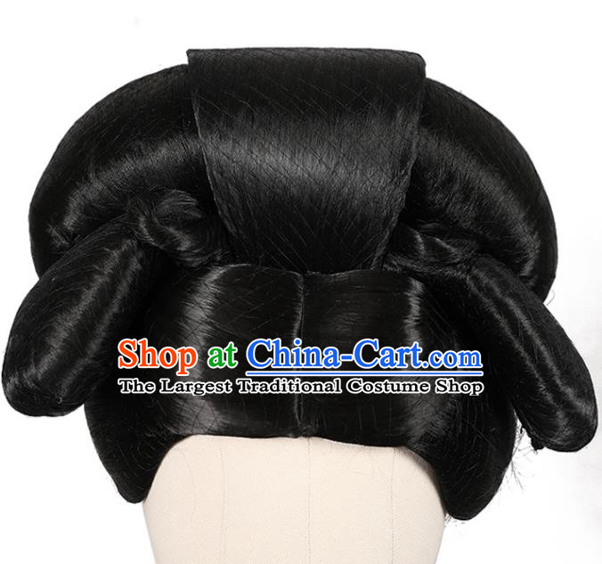 China Traditional Hanfu Hair Accessories Ancient Imperial Consort Wigs Tang Dynasty Court Woman Chignon Hairpieces