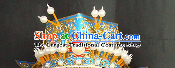China Traditional Peking Opera Hat Beijing Opera Laoshang Headdress Opera Performance Elderly Landlord Helmet Hair Accessories