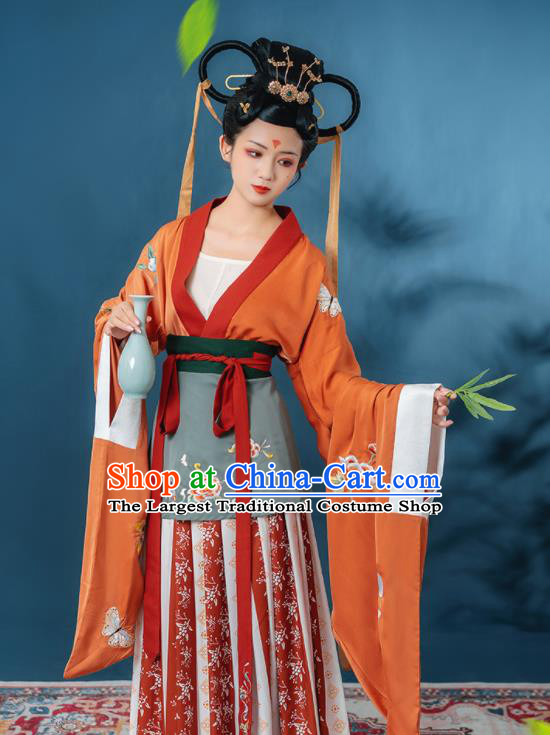 China Southern and Northern Dynasties Court Beauty Historical Clothing Ancient Goddess Hanfu Dress Garments for Women