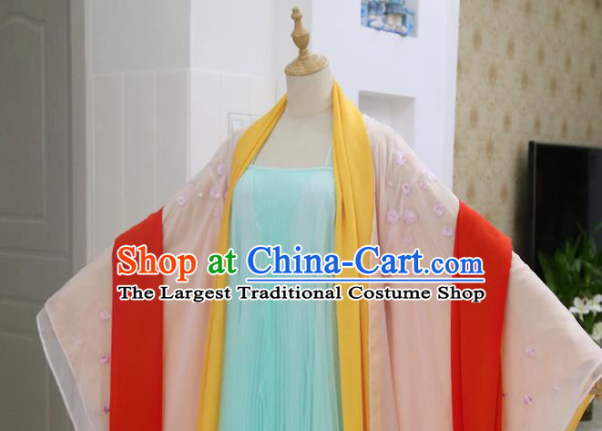 China Traditional Cosplay Drama San Qian Ya Sha Clothing Ancient Fairy Qin Chuan Hanfu Dress Tang Dynasty Princess Garments