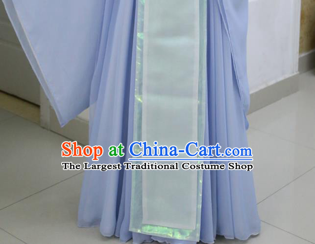 China Han Dynasty Princess Garments Traditional Cosplay Drama The honey sank like frost Clothing Ancient Fairy Jin Mi Blue Hanfu Dress