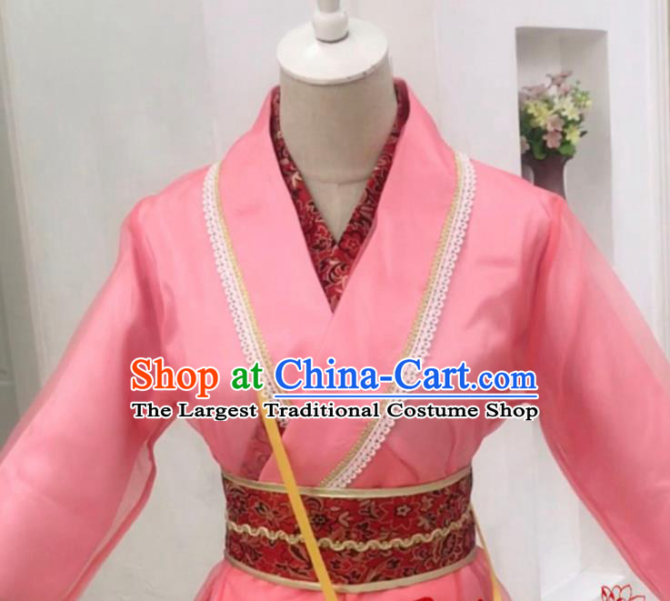 China Ancient Swordswoman Hanfu Dress Cosplay Ming Dynasty Infanta Garments Traditional Drama The Heaven Sword and Dragon Saber Zhao Min Clothing