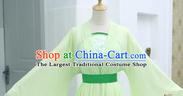 China Ancient Fairy Green Hanfu Dress Cosplay Swordswoman Garments Traditional Drama The Legend of White Snake Xiao Qing Clothing