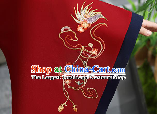 China Ming Dynasty Scholar Red Robe Traditional Boys Dance Performance Clothing Ancient Children Childe Garment Costume