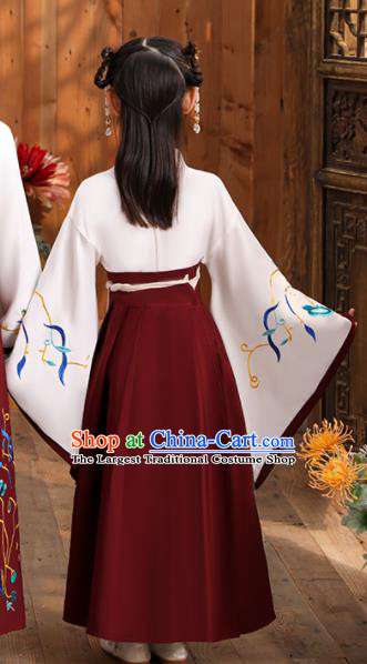 Chinese Classical Dance Performance Clothing Traditional Spring and Autumn Period Children Hanfu Dress Ancient Girl Student Garments