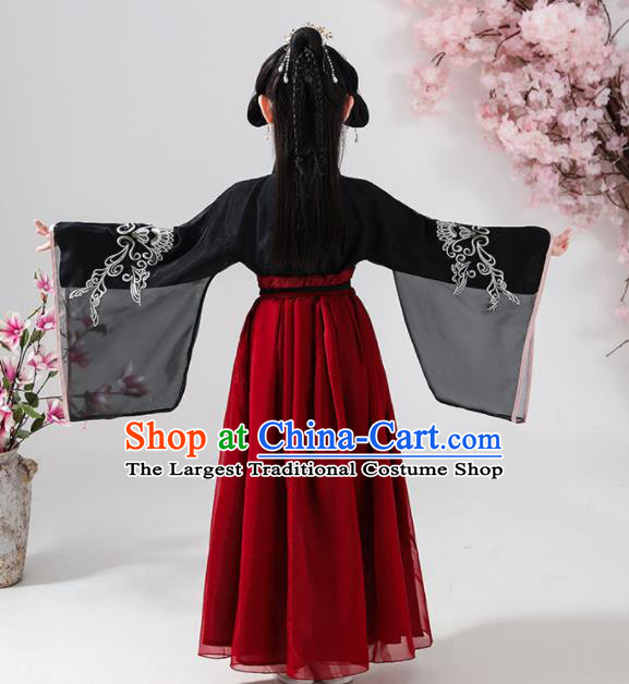 Chinese Ancient Girl Fairy Garments Classical Dance Performance Clothing Traditional Ming Dynasty Children Hanfu Dress