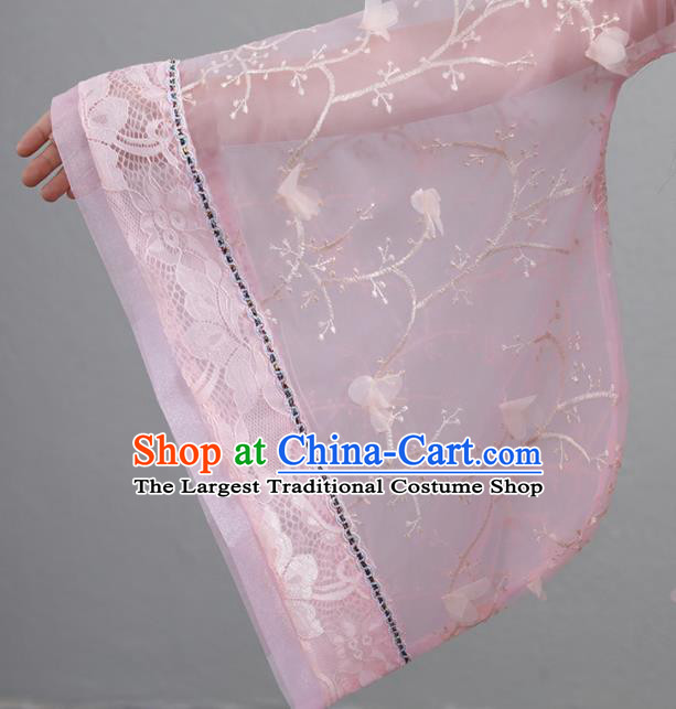 Chinese Classical Dance Performance Clothing Traditional Tang Dynasty Imperial Consort Pink Hanfu Dress Ancient Girl Princess Garments
