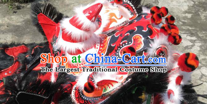 World Lion Dance Competition Black Dragon Head Dragon Dancing Costumes Complete Set for Adult