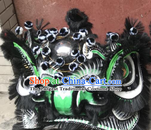 China Lion Dance Competition Green Dragon Head Dragon Dancing Costumes Southern Lion Performance Uniforms