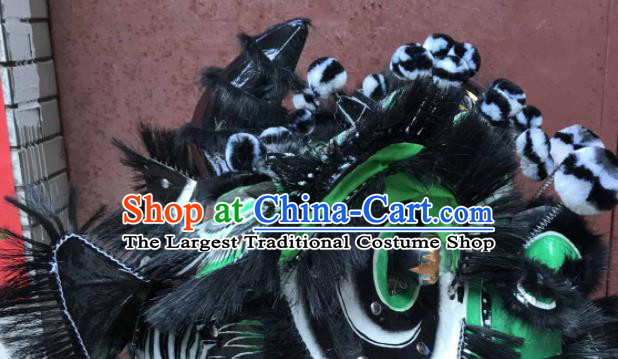 China Lion Dance Competition Green Dragon Head Dragon Dancing Costumes Southern Lion Performance Uniforms