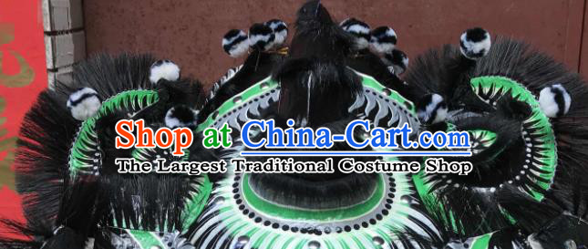 China Lion Dance Competition Green Dragon Head Dragon Dancing Costumes Southern Lion Performance Uniforms