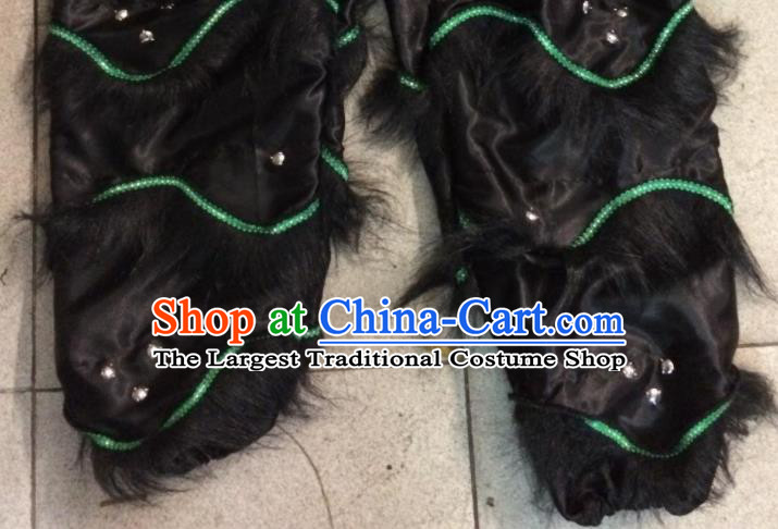 China Lion Dance Competition Green Dragon Head Dragon Dancing Costumes Southern Lion Performance Uniforms