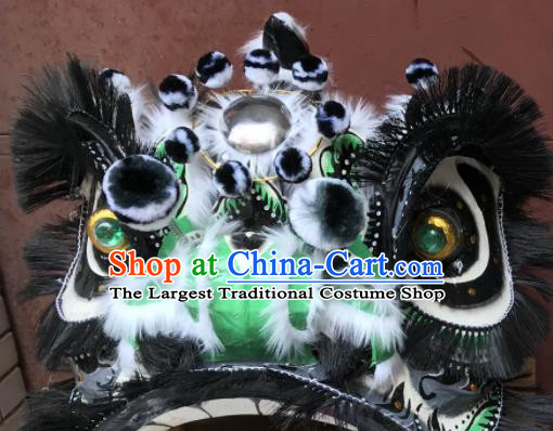 China Southern Lion Performance Uniforms Lion Dance Competition Green Dragon Head Dragon Dancing Fur Costumes