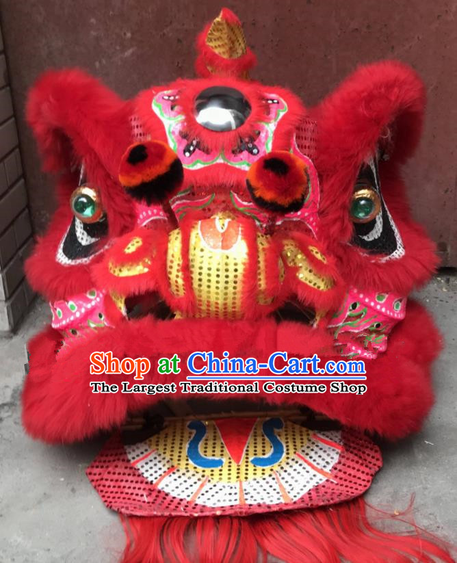 World Lion Dance Competition Fur Hoksan Costume Lion Dance Pants Adult Size  Costumes Red Trousers