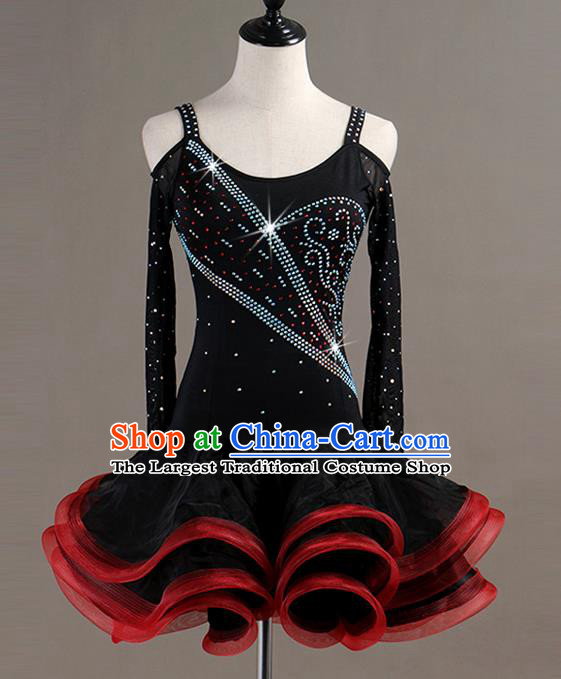 Professional Cha Cha Fashion Women Modern Dance Short Dress Latin Dance Competition Costume Jitterbug Dancing Clothing