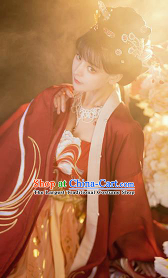 China Ancient Court Beauty Hanfu Dress Traditional Wedding Garments Tang Dynasty Princess Historical Clothing