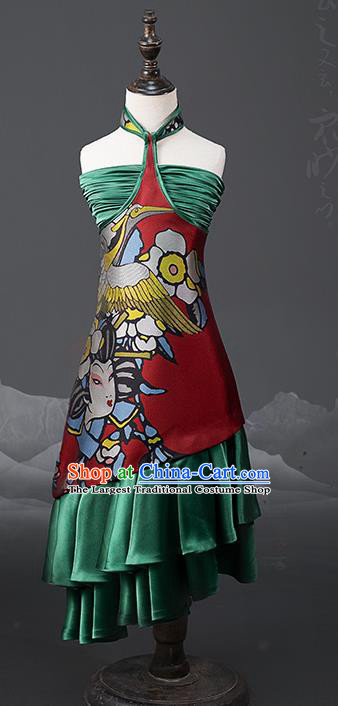 China Opera Dance Dress Girl Stage Show Garments Catwalks Fashion Costume Children Dance Performance Clothing