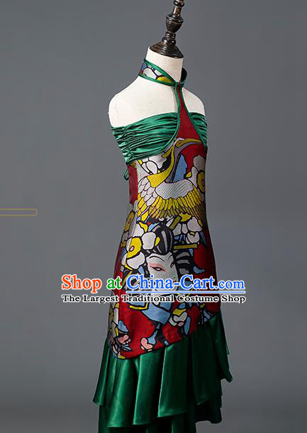 China Opera Dance Dress Girl Stage Show Garments Catwalks Fashion Costume Children Dance Performance Clothing