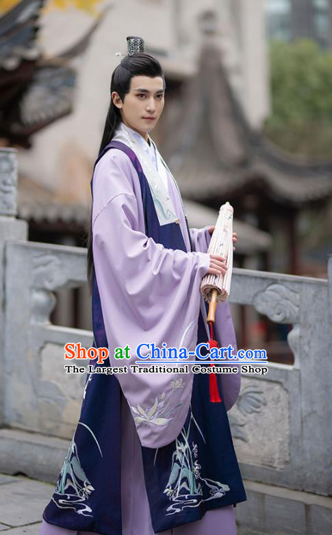 China Ancient Crown Prince Hanfu Robe Ming Dynasty Childe Clothing Traditional Historical Garment Costumes for Men