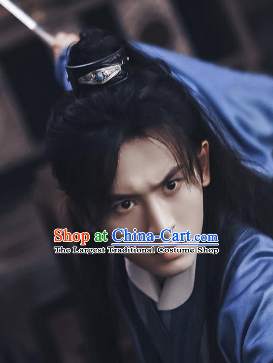 Handmade Chinese Song Dynasty Swordsman Wigs Ancient Young Knight Headwear Drama Word of Honor Wen Kexing Wig Chignon