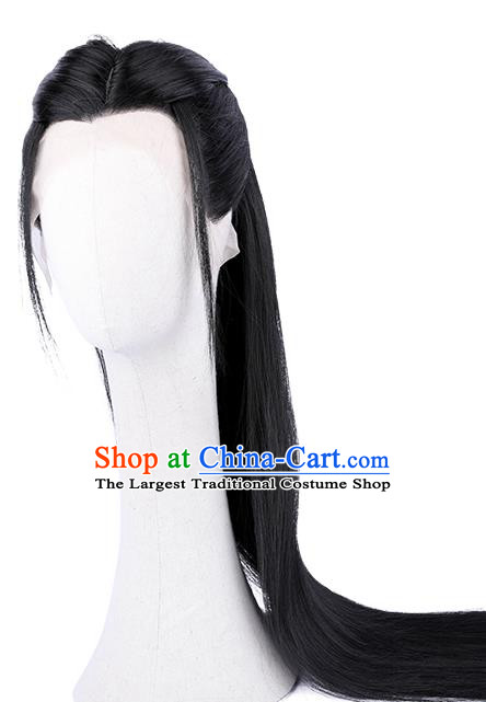 Handmade Chinese Song Dynasty Childe Wigs Ancient Swordsman Headwear Drama Word of Honor Zhou Zishu Wig Chignon