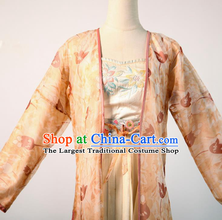 China Ancient Young Beauty Hanfu Dress Tang Dynasty Servant Lady Garments Traditional Drama Di Renjie Di Ruyan Clothing