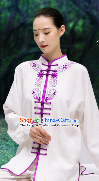 China Wushu Competition Outfits Martial Arts Garment Costumes Tai Chi Clothing Kung Fu Embroidered Uniforms