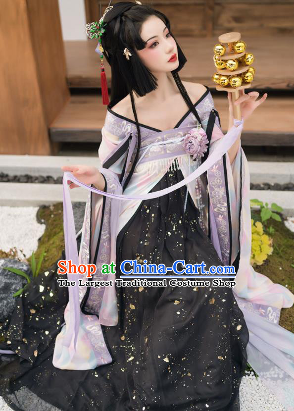 China Traditional Southern and Northern Dynasties Court Beauty Historical Garment Costumes Ancient Imperial Consort Hanfu Dress Clothing Complete Set