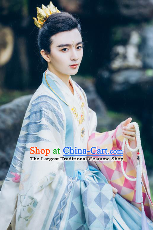 China Traditional Warring States Nobility Childe Historical Garment Costumes Ancient Swordsman Prince Hanfu Clothing