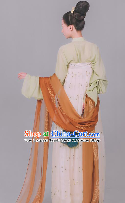 China Ancient Tang Dynasty Palace Lady Historical Garment Costumes Traditional Court Princess Hanfu Dress Clothing
