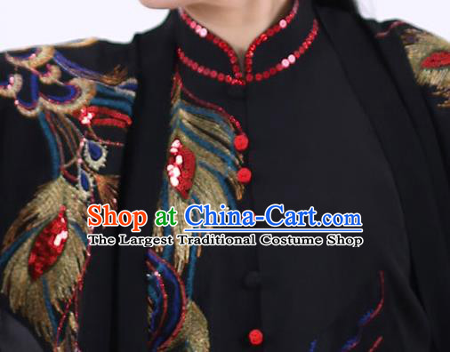 China Wushu Competition Outfits Kung Fu Black Costumes Tai Chi Group Performance Uniforms Martial Arts Clothing