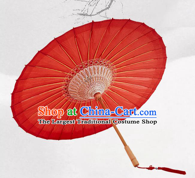 China Handmade Oil Paper Umbrella Traditional Wedding Umbrellas Classical Dance Umbrella Woman Red Paper Umbrella