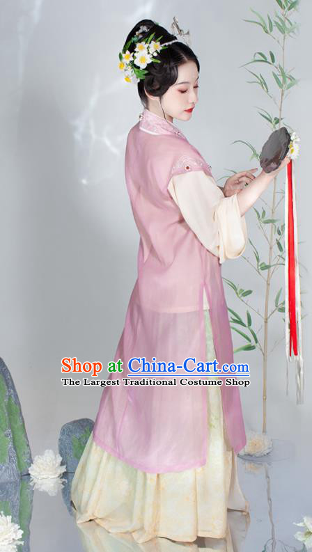 China Traditional Fashion Song Dynasty Court Beauty Hanfu Dress Ancient Royal Princess Historical Garment Clothing for Women