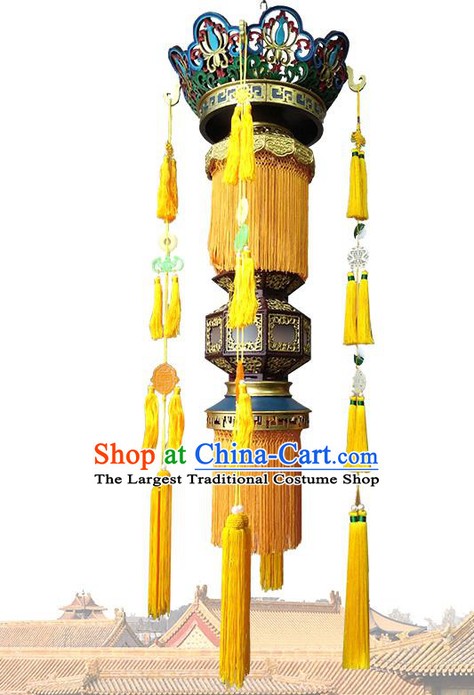 China Handmade Palace Lantern Traditional Court Light Lamp Temple Hanging Lantern Classical Wood Carving Lanterns