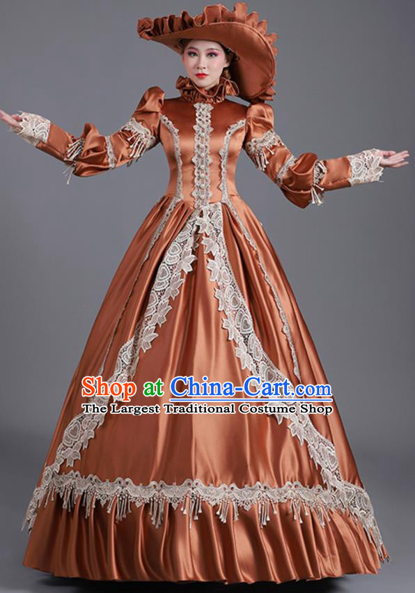 Custom Europe Vintage Full Dress Stage Performance Fashion