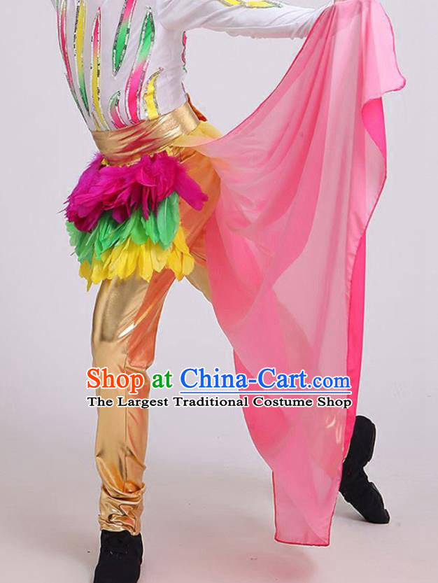 China Male Yangko Dance Clothing Opening Dance Garment Costumes Folk Dance Outfits Drum Dance Uniforms
