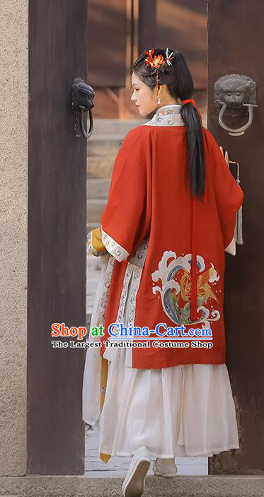 China Ancient Song Dynasty Young Woman Historical Clothing Traditional Hanfu Dress Garment Costumes