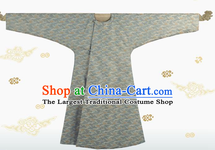China Tang Dynasty Historical Clothing Traditional Garment Costume Ancient Swordsman Hanfu Round Collar Robe