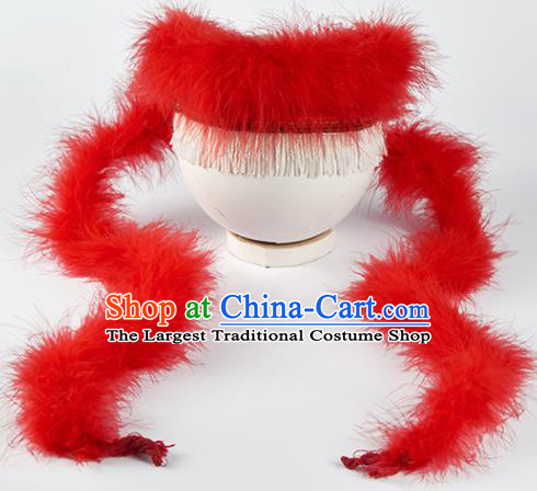 Professional China Hui Nationality Dance Hair Accessories Xinjiang Ethnic Dance Red Feather Headdress Girl Stage Performance Hair Crown