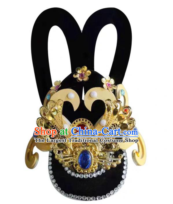 Handmade Chinese Classical Dance Wigs Chignon Dunhuang Flying Apsaras Dance Hair Accessories Fairy Dance Hairpieces