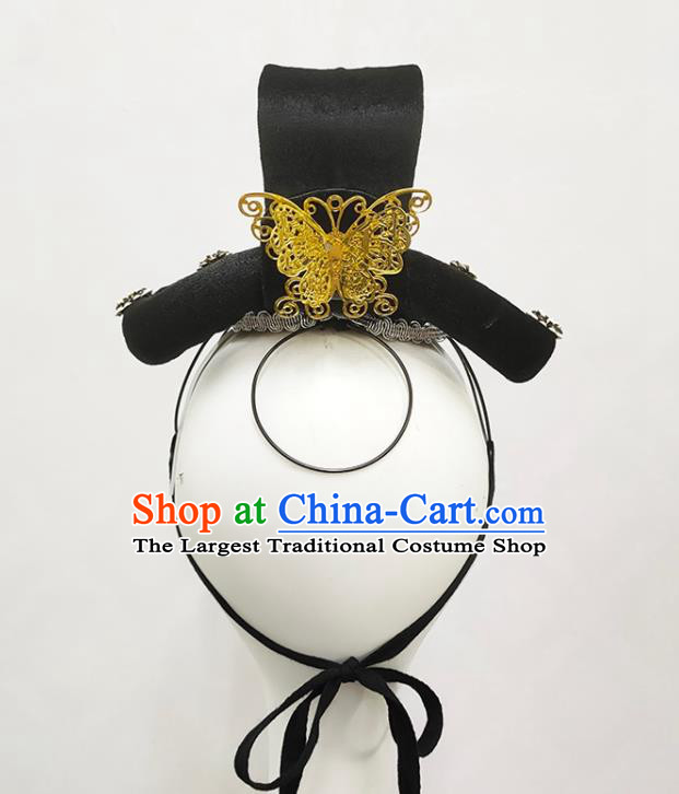 Handmade Chinese Classical Dance Wigs Chignon Woman Group Dance Hair Accessories Fan Dance Hairpieces