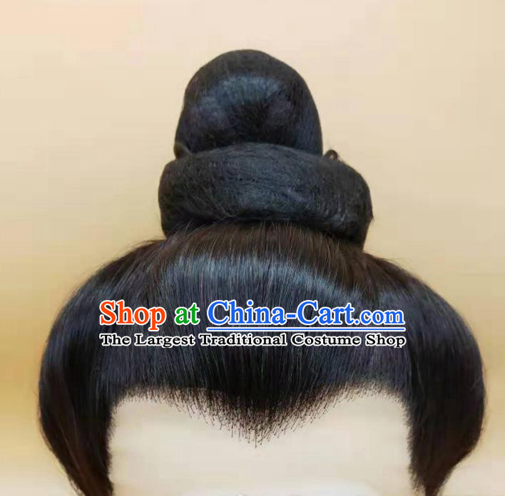 Chinese Ancient Childe Headdress Peking Opera Xiaosheng Hairpieces Beijing Opera Scholar Front Lace Wigs
