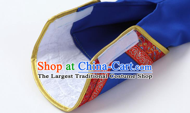 China Mongol Nationality Dance Clothing Woman Group Dance Garment Ethnic Costumes Mongolian Performance Blue Dress