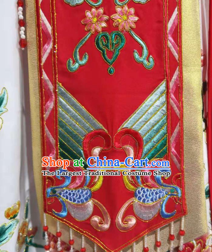 China Ancient Fairy Princess Clothing Peking Opera Diva Red Dress Uniforms Beijing Opera Hua Tan Garments