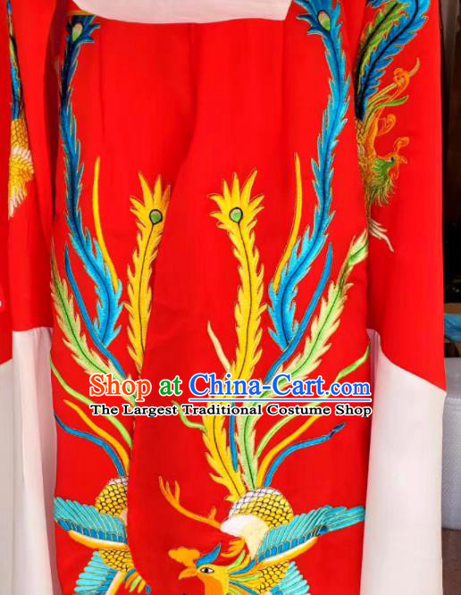 China Beijing Opera Actress Red Dress Shaoxing Opera Empress Garment Ancient Goddess Clothing Peking Opera Hua Tan Costume