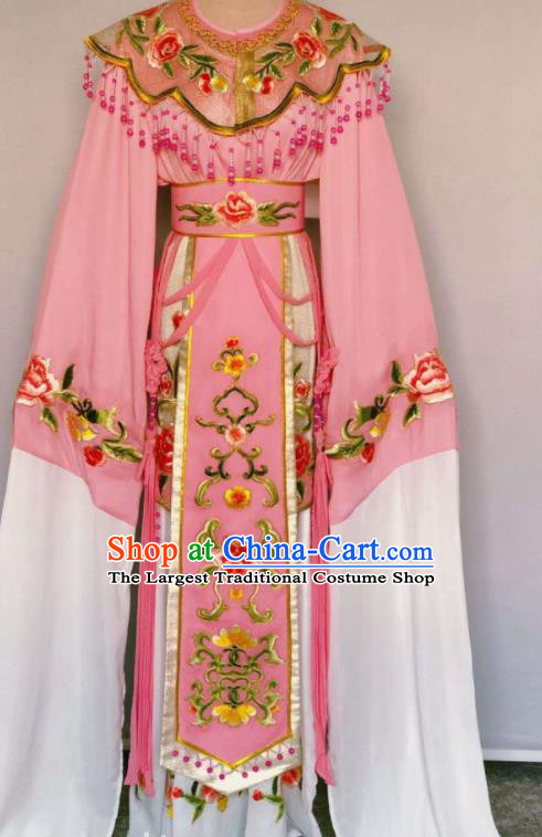 China Beijing Opera Diva Costume Huangmei Opera Fairy Princess Uniforms Ancient Empress Clothing Peking Opera Hua Tan Pink Dress